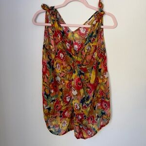 Rachel Roy Floral Tie Strap Blouse – Size M